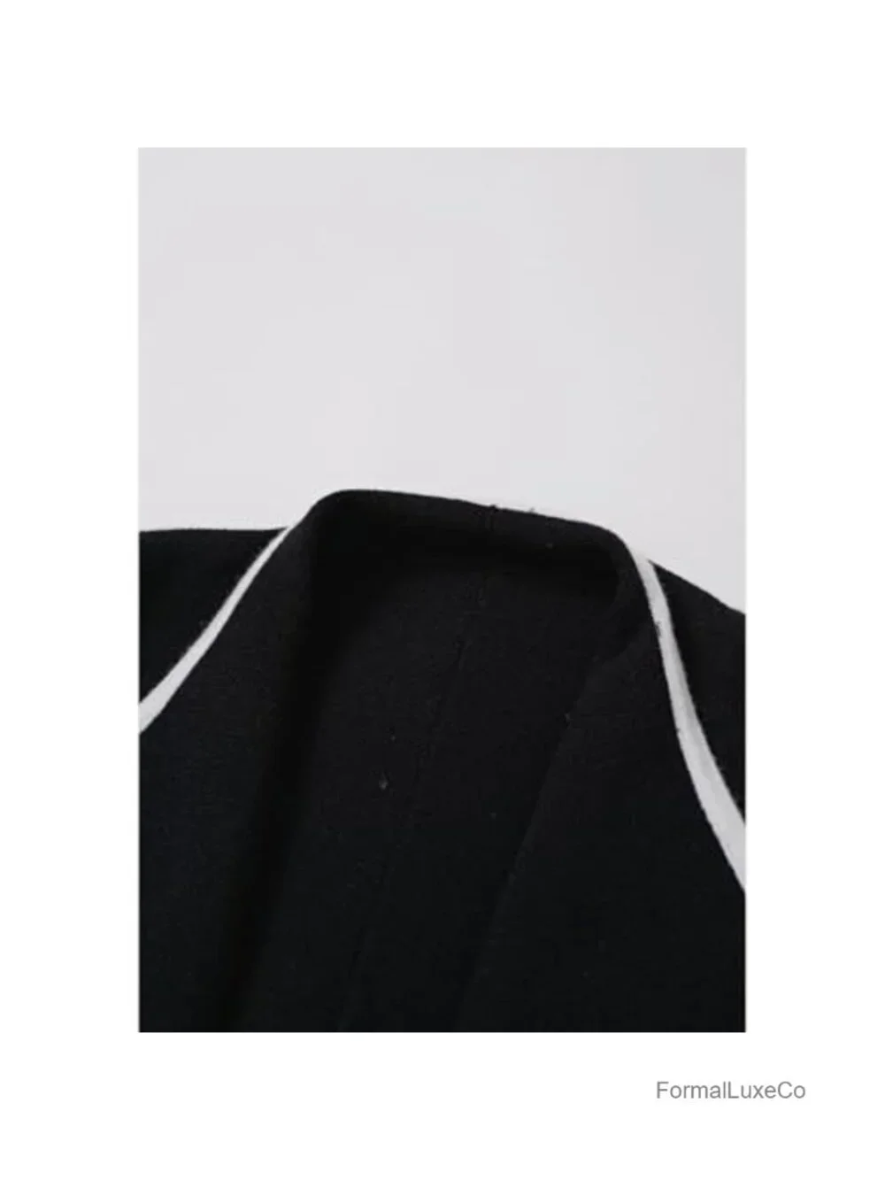 CHICWISH Women Contrast Edge Open Front Knit Cardigan Lightweight Long